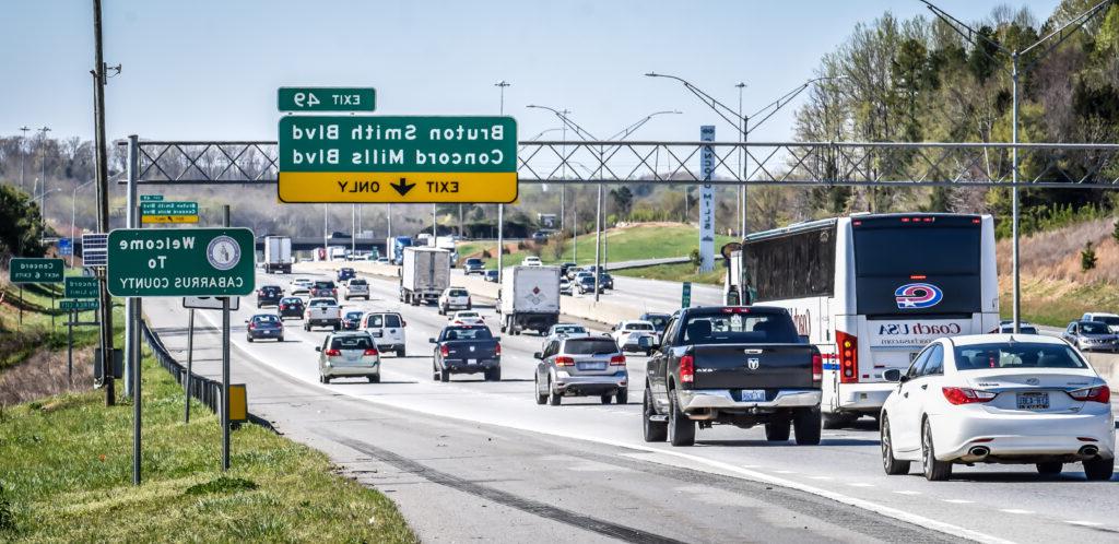 cars driving on the highway